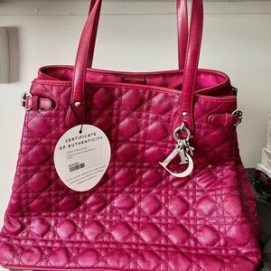 Christian Dior Coated Canvas Cannage medium Panar